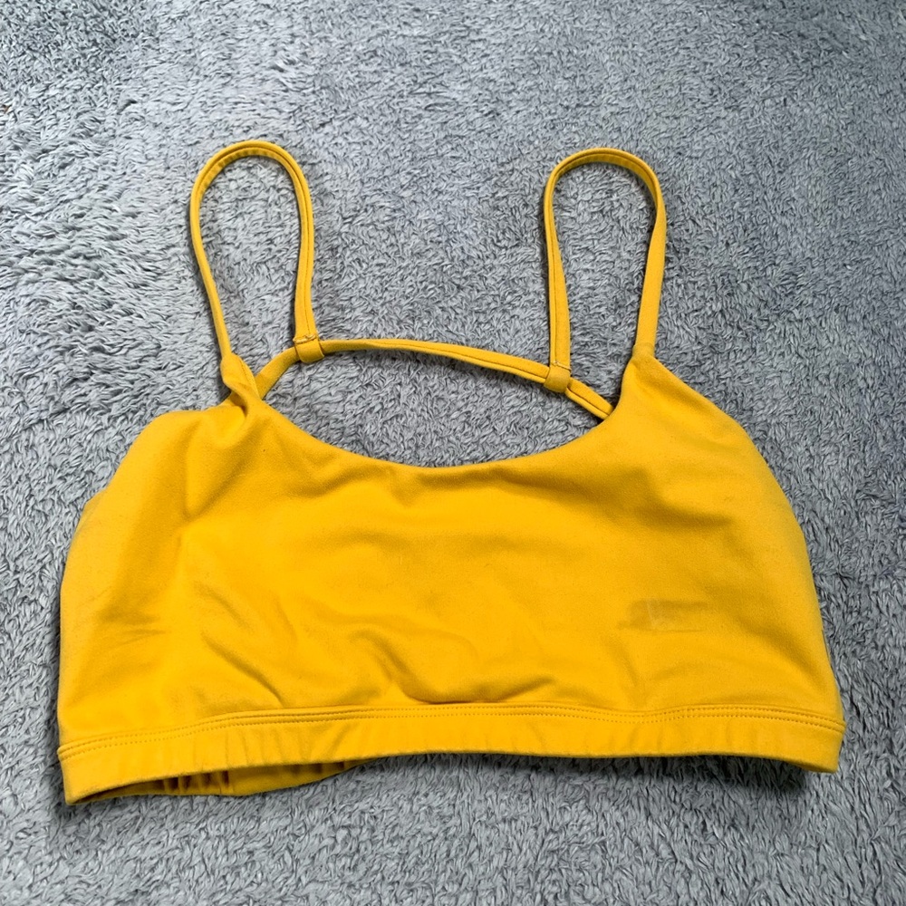 Buff bunny Yellow Strappy Sports Bra small